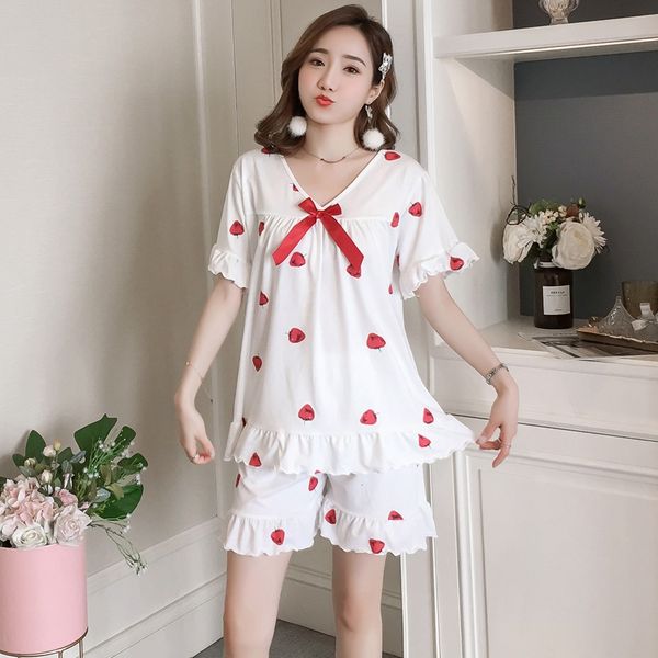 2020 summer short sleeve v-neck pajama sets for women shorts sleepwear suit pyjama homewear loungewear pijama mujer home clothes, Black;red
2020 summer short sleeve v-neck pajama sets for women shorts sleepwear suit pyjama homewear loungewear pijama mujer home clothes, Black;red