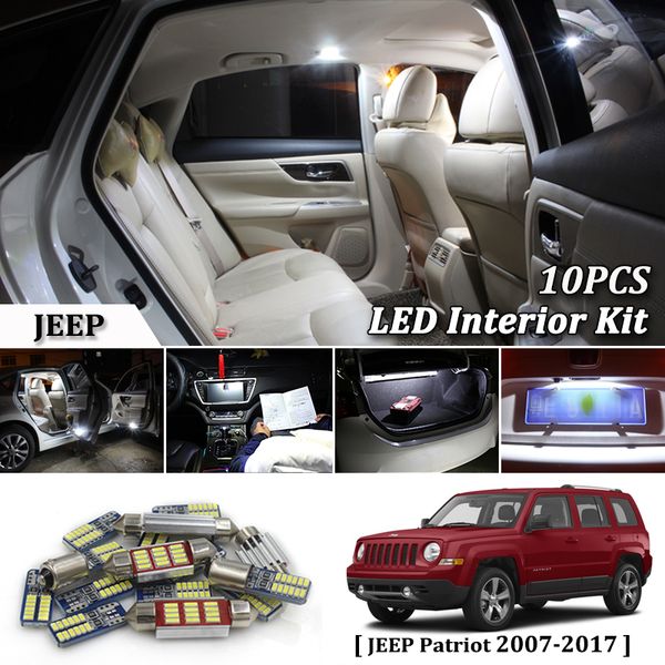10pcs white canbus led car interior lights upgrade kit for 2007 - 2015 2016 2017 patriot led interior dome trunk lights
10pcs white canbus led car interior lights upgrade kit for 2007 - 2015 2016 2017 patriot led interior dome trunk lights