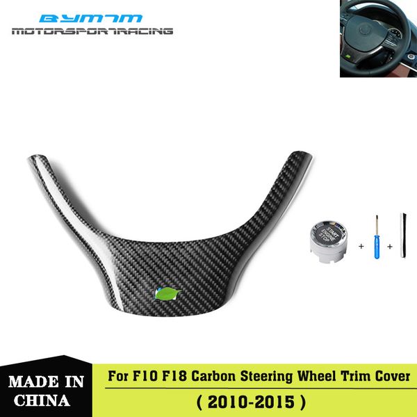 real carbon fiber steering wheel trim interior moulding cover crystal button start for bmw 5-series f10 f18
real carbon fiber steering wheel trim interior moulding cover crystal button start for bmw 5-series f10 f18