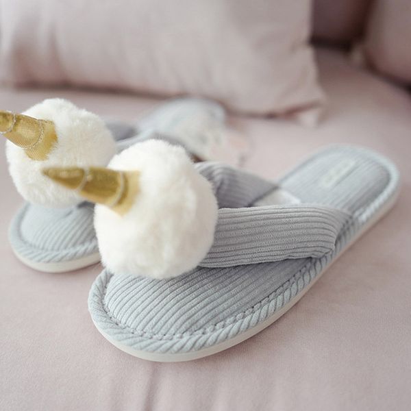 fashion new unicorn home cotton slippers winter warm canvas indoor flip flops female quiet anti-skid eva soled slides shoes, Black
fashion new unicorn home cotton slippers winter warm canvas indoor flip flops female quiet anti-skid eva soled slides shoes, Black