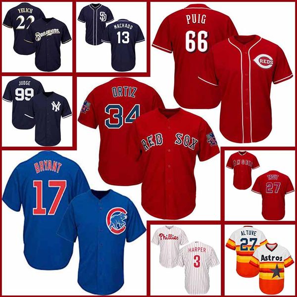 Harper 3 Bryce Machado 13 Manny Bryant 17 Kris Yelich 22 Christian Altuve 27 Jose Ortiz 34 David Judge 99 Aaron Mens Baseball Jerseys
Harper 3 Bryce Machado 13 Manny Bryant 17 Kris Yelich 22 Christian Altuve 27 Jose Ortiz 34 David Judge 99 Aaron Mens Baseball Jerseys