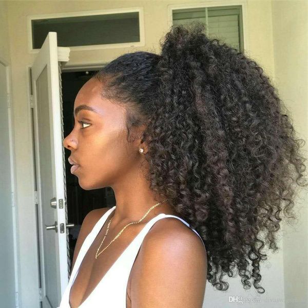 natural curly ponytail, elastic drawstring ponytail african american afro kinky curl human hair extension puff ponytail hair with clips 140g, Black
natural curly ponytail, elastic drawstring ponytail african american afro kinky curl human hair extension puff ponytail hair with clips 140g, Black