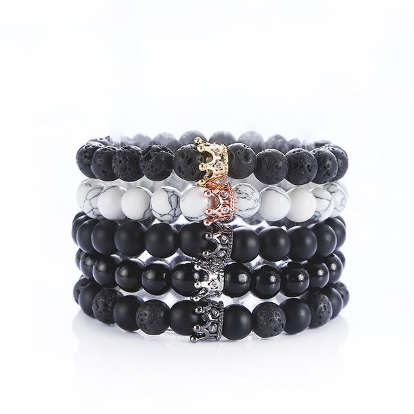2020 micro inlaid crown bracelet fashion creative bracelet frosted black agate volcanic stone bracelet white turquoise charm bangle
2020 micro inlaid crown bracelet fashion creative bracelet frosted black agate volcanic stone bracelet white turquoise charm bangle