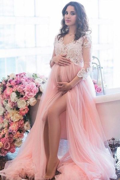 fairy blush pink prom dresses for pregnant women v neck long sleeves sheer back lace formal evening dresses open front prom dress, Black
fairy blush pink prom dresses for pregnant women v neck long sleeves sheer back lace formal evening dresses open front prom dress, Black