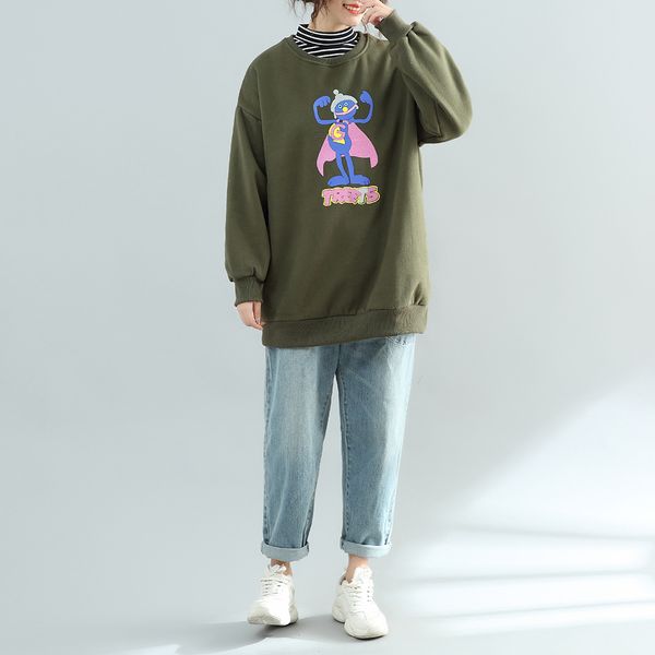 2019 autumn & winter new arrival plus velvet thick sweatshirt plus size loose lamb hair round neck wild ing, Black
2019 autumn & winter new arrival plus velvet thick sweatshirt plus size loose lamb hair round neck wild ing, Black