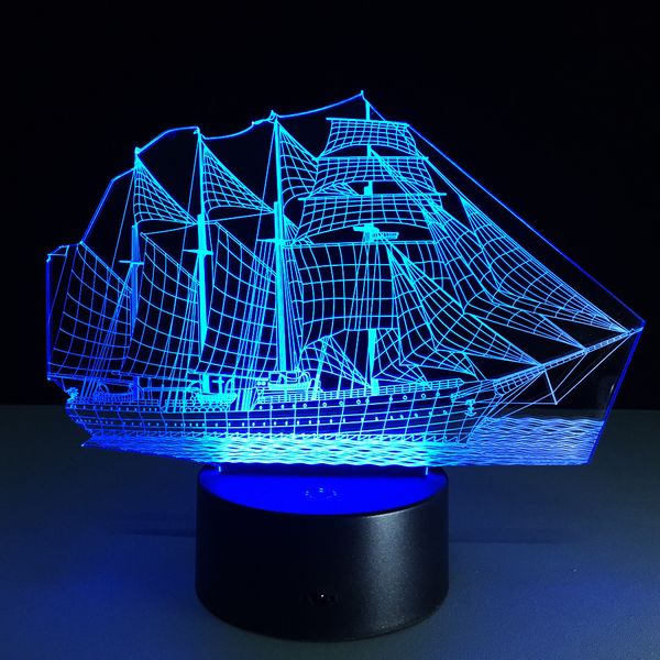 sailing boat acrylic 3d stereo vision lamp 7 color change lamp remote ouch switch bedroom bedside lamp for kid's gift
sailing boat acrylic 3d stereo vision lamp 7 color change lamp remote ouch switch bedroom bedside lamp for kid's gift