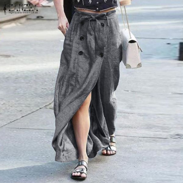 zanzea spring fashion split skirts women casual solid button down vestidos elegant work long maxi faldas saia female robe skirts, Black
zanzea spring fashion split skirts women casual solid button down vestidos elegant work long maxi faldas saia female robe skirts, Black