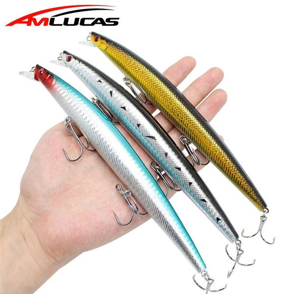 amlucas minnow fishing lure 18cm 23.8g hard wobblers crankbait 3d eyes bait artificial trout pike carp fishing accessories ww9
amlucas minnow fishing lure 18cm 23.8g hard wobblers crankbait 3d eyes bait artificial trout pike carp fishing accessories ww9