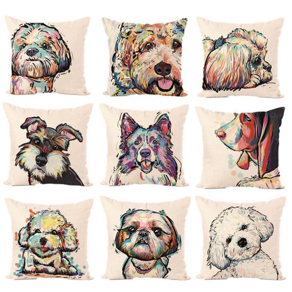 square pillowcase dog printed cotton linen pillow case for sofa waist cushion cover car decorative throw pillow covers 45x45cm
square pillowcase dog printed cotton linen pillow case for sofa waist cushion cover car decorative throw pillow covers 45x45cm