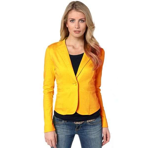 2019 autumn women blazer jackets casual solid yellow short slim ladies blazers feminino coat outerwear single button suit blazer, White;black
2019 autumn women blazer jackets casual solid yellow short slim ladies blazers feminino coat outerwear single button suit blazer, White;black