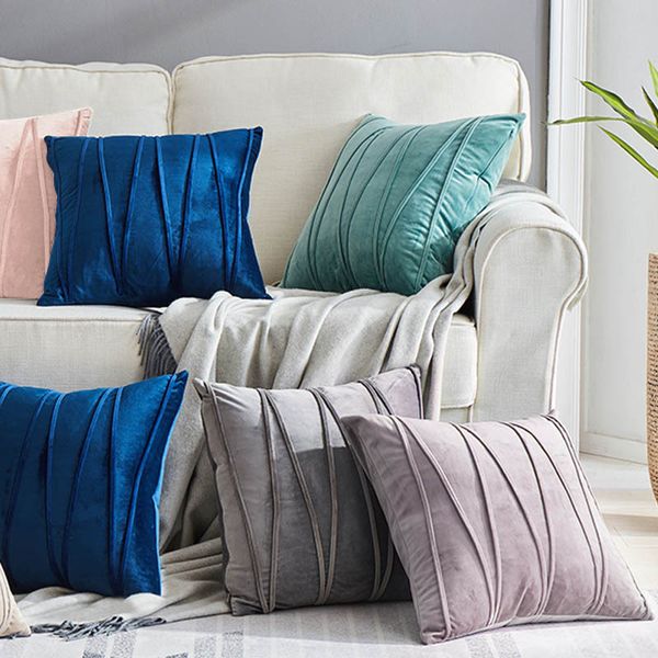 modern soft velvet fabric cushion cover solid color striped pillow cover sofa decorative pillowcase home decor 45*45cm
modern soft velvet fabric cushion cover solid color striped pillow cover sofa decorative pillowcase home decor 45*45cm