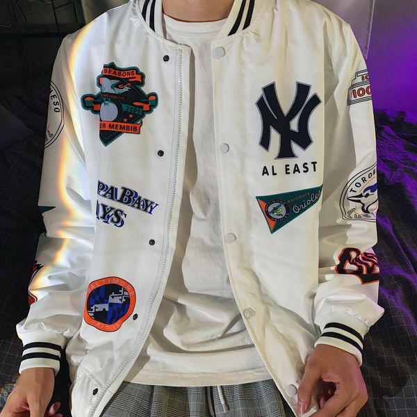 2019 paris fashion heavy sports casual travel casual jackets men ny offset badge baseball shirts print coat street for men, Black;brown
2019 paris fashion heavy sports casual travel casual jackets men ny offset badge baseball shirts print coat street for men, Black;brown