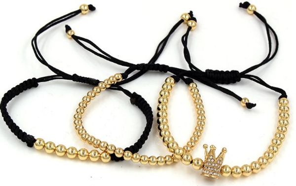 4mm 3pcs/lot g424 gold silver copper cz zircon cubic zirconia elastic ball bead crown punk macrame charm bracelet bangles, Black
4mm 3pcs/lot g424 gold silver copper cz zircon cubic zirconia elastic ball bead crown punk macrame charm bracelet bangles, Black
