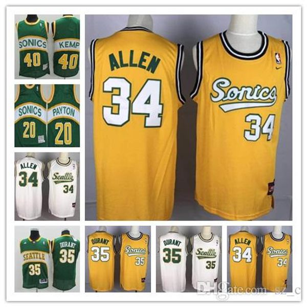 Seattle uper onic 34 ray allen 40 hawn kemp 35 kevin durant 20 gary payton jer ey white yellpw green nba official jer ey 100 titche
Seattle uper onic 34 ray allen 40 hawn kemp 35 kevin durant 20 gary payton jer ey white yellpw green nba official jer ey 100 titche