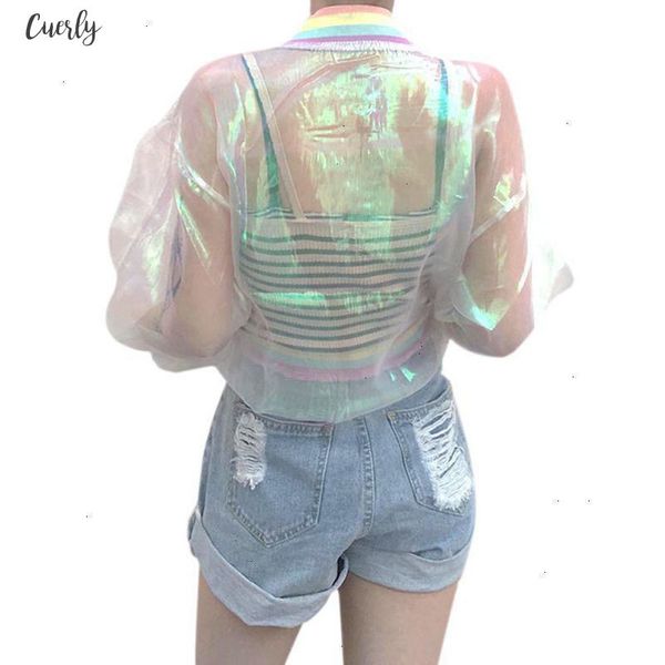 women harajuku laser rainbow symphony hologram lridescent transparent bomber jacket sunproof coat drop shipping good quality, Black;brown
women harajuku laser rainbow symphony hologram lridescent transparent bomber jacket sunproof coat drop shipping good quality, Black;brown