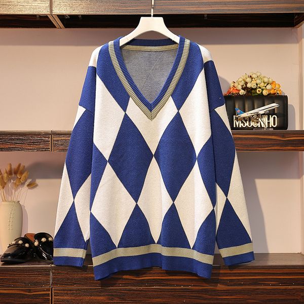 xl-4xl plus size women knitted sweaters winter 2019 fashion v-neck long sleeve vintage geometric patterns loose casual pullover, White;black
xl-4xl plus size women knitted sweaters winter 2019 fashion v-neck long sleeve vintage geometric patterns loose casual pullover, White;black