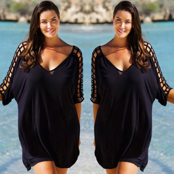 plus size women v-neck hollow out swimwear beachwear women bikini beach wear cover up kaftan ladies summer black beach dresses, Blue;gray
plus size women v-neck hollow out swimwear beachwear women bikini beach wear cover up kaftan ladies summer black beach dresses, Blue;gray