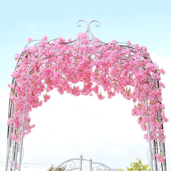 2.3m artificial cherry blossom flowers wedding garland ivy decoration fake silk flowers vine for party arch home decor string
2.3m artificial cherry blossom flowers wedding garland ivy decoration fake silk flowers vine for party arch home decor string