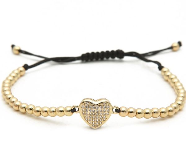 gold silver micro pave cz cubic zirconia rope adjusted copper beads bracelet heart yk45 charm braided bangles women, Black
gold silver micro pave cz cubic zirconia rope adjusted copper beads bracelet heart yk45 charm braided bangles women, Black