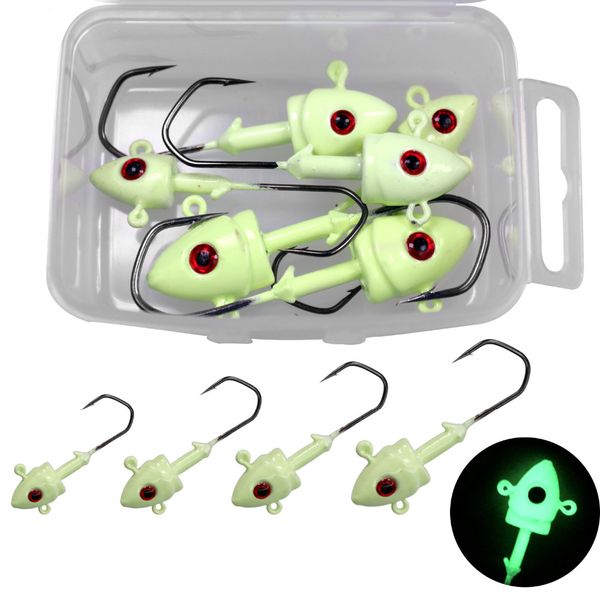 10pcs/box jig head fishing hooks 7g 10g 14g 20g triangle barb luminous baitholder glow lead heads fishing hook
10pcs/box jig head fishing hooks 7g 10g 14g 20g triangle barb luminous baitholder glow lead heads fishing hook
