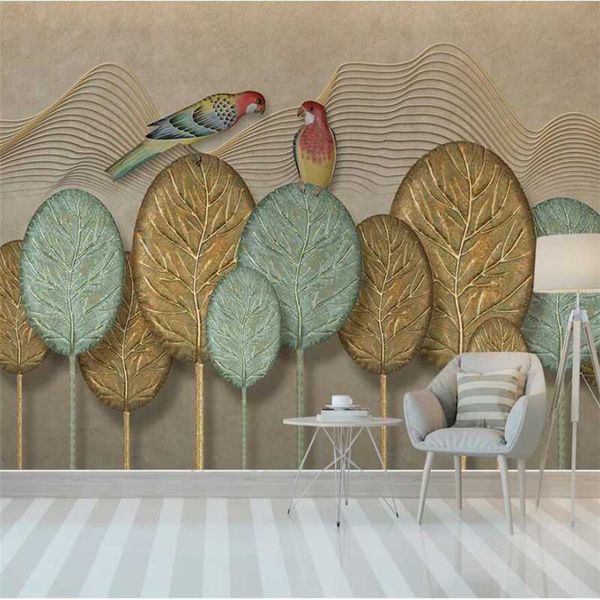 mural custom wallpaper 3d mural nordic minimalistic abstract hand painted golden leaves forest parrot background wallpaper 3d 
mural custom wallpaper 3d mural nordic minimalistic abstract hand painted golden leaves forest parrot background wallpaper 3d