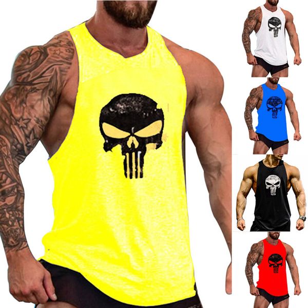 men sleeveless gym singlet bodybuilding fitness tank vest for summer ts95, White;black
men sleeveless gym singlet bodybuilding fitness tank vest for summer ts95, White;black