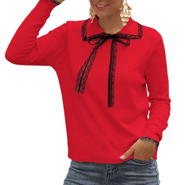 doll collar sweater women lapel lace pullover sleeve bow college wind pullover fashion bottoming sweater jumper for casual party, White;black
doll collar sweater women lapel lace pullover sleeve bow college wind pullover fashion bottoming sweater jumper for casual party, White;black