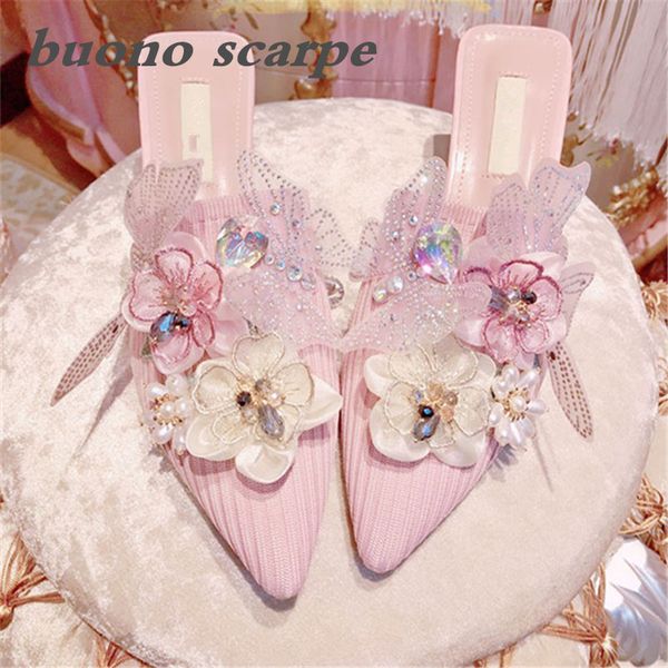 summer 2020 new high-end hand-made pink knitted beaded flowers, water drill, butterfly sandals, pointed toe, baotou, high heel s, Black
summer 2020 new high-end hand-made pink knitted beaded flowers, water drill, butterfly sandals, pointed toe, baotou, high heel s, Black