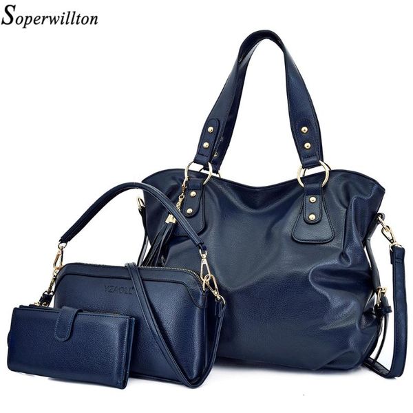 soperwillton women bags leather totes ladies handbags fashion blue double zipper handbag composite shoulder bag
soperwillton women bags leather totes ladies handbags fashion blue double zipper handbag composite shoulder bag