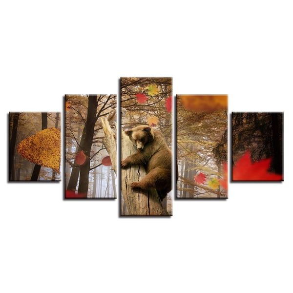 5 pieces animal cute dog bear in the tree and maple leaf scenery painting modular decor wall pictures(no frame)
5 pieces animal cute dog bear in the tree and maple leaf scenery painting modular decor wall pictures(no frame)