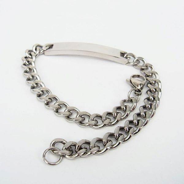 female and male stainless steel bracelet european and american simple all-gloss stainless steel bracelet, Black
female and male stainless steel bracelet european and american simple all-gloss stainless steel bracelet, Black