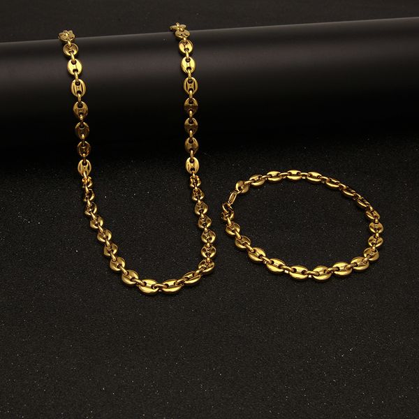 fashion jewelry 316l stainless steel necklace 7.4mm coffee beans link chain silver men women gift
fashion jewelry 316l stainless steel necklace 7.4mm coffee beans link chain silver men women gift
