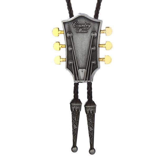 western cowboy handmade original bolo tie country guitar reversible men's casual bolo collar rope, Black;gray
western cowboy handmade original bolo tie country guitar reversible men's casual bolo collar rope, Black;gray