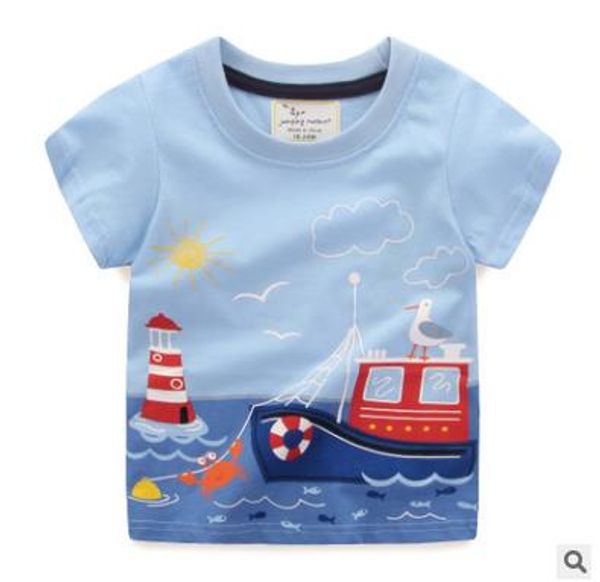 2019 summer designer navy boy t-shirt cotton short sleeve round neck child casual sailboat print t-shirt wholesale, Blue
2019 summer designer navy boy t-shirt cotton short sleeve round neck child casual sailboat print t-shirt wholesale, Blue