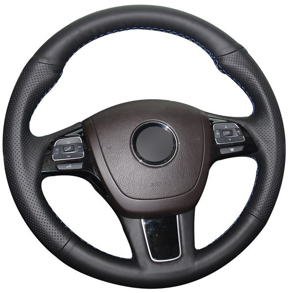 black synthetic leather car steering wheel cover for volkswagen vw touareg 2011-2017
black synthetic leather car steering wheel cover for volkswagen vw touareg 2011-2017