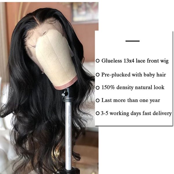 lace frontal human hair wigs body wave 150% brazilian remy lace frontal wigs part pre plucked hairline baby hair, Black
lace frontal human hair wigs body wave 150% brazilian remy lace frontal wigs part pre plucked hairline baby hair, Black