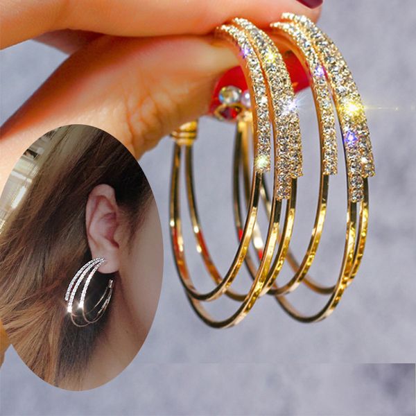 jewelry creative round diamond gold exaggerated earrings gold-plated inlaid rhinestone s925 silver needle earrings, Golden
jewelry creative round diamond gold exaggerated earrings gold-plated inlaid rhinestone s925 silver needle earrings, Golden
