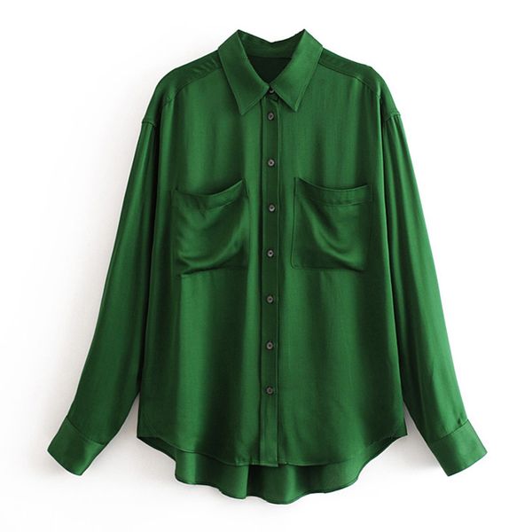 fandy lokarturn down collar blouses women fashion solid green casual shirts women elegant pockets female ladies it, White
fandy lokarturn down collar blouses women fashion solid green casual shirts women elegant pockets female ladies it, White