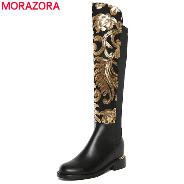 morazora 2020 new arrival genuine leather boots women square heel autumn winter women knee high motorcycle boots female shoes, Black
morazora 2020 new arrival genuine leather boots women square heel autumn winter women knee high motorcycle boots female shoes, Black