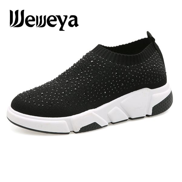 weweya breathable mesh running shoes for women sock 2018 sport shoes sparkle jogging trainers slip on black sneakers crystal
weweya breathable mesh running shoes for women sock 2018 sport shoes sparkle jogging trainers slip on black sneakers crystal