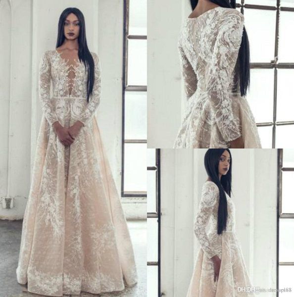 adam zohar 2019 a line champagne wedding dresses v neck long sleeve lace bridal gowns abiti da sposa custom illusion wedding dress wa012, White
adam zohar 2019 a line champagne wedding dresses v neck long sleeve lace bridal gowns abiti da sposa custom illusion wedding dress wa012, White