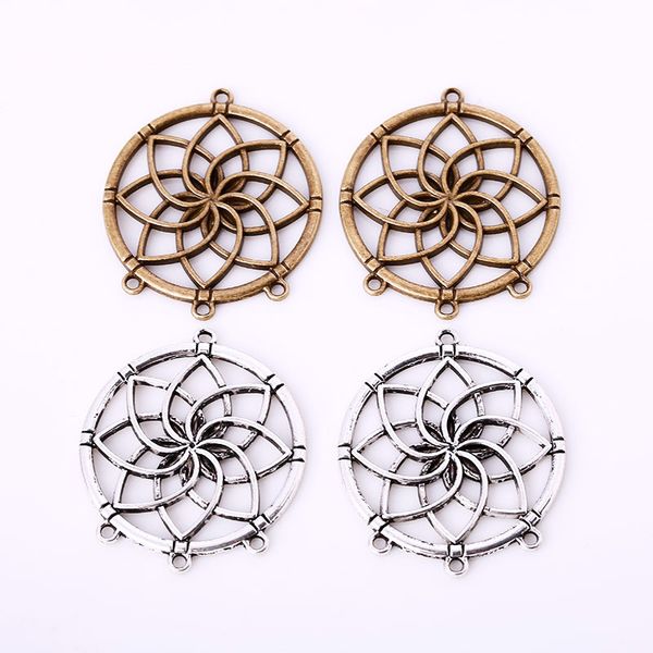 новый стиль 60pcs / мешок ancient серебро бронза 35 * 40мм цветок мечта catcher подвески подвески дизайнер изготовление ювелирных изделий ож, Bronze;silver 
новый стиль 60pcs / мешок ancient серебро бронза 35 * 40мм цветок мечта catcher подвески подвески дизайнер изготовление ювелирных изделий ож, Bronze;silver