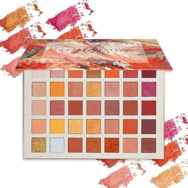 35 color matte eyeshadow palette shimmer glitter waterproof eyeshadow palette highly tinted metallic makeup
35 color matte eyeshadow palette shimmer glitter waterproof eyeshadow palette highly tinted metallic makeup