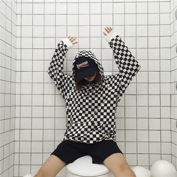 корейских женщины толстовки harajuku checker женщина толстовка пуловеры hiphop повседневного checkerboard стиль plaid завышение вверх, Black
корейских женщины толстовки harajuku checker женщина толстовка пуловеры hiphop повседневного checkerboard стиль plaid завышение вверх, Black