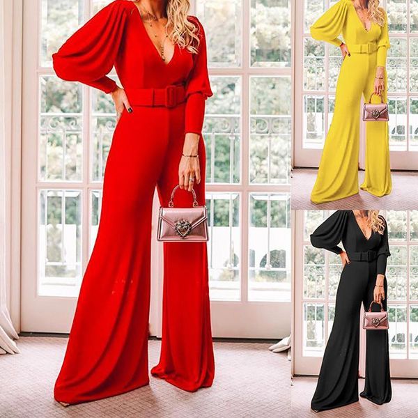 solid jumpsuit fashion v neck lantern sleeve waistband famale casual loose designer clothing womens high waist, Black;white
solid jumpsuit fashion v neck lantern sleeve waistband famale casual loose designer clothing womens high waist, Black;white