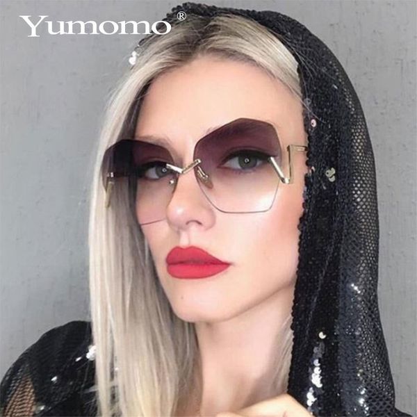 fashion polygon frameless oversized sunglasses brand designer ms. metal big shadow brown gradient sunglasses uv400o culos, Blue
fashion polygon frameless oversized sunglasses brand designer ms. metal big shadow brown gradient sunglasses uv400o culos, Blue