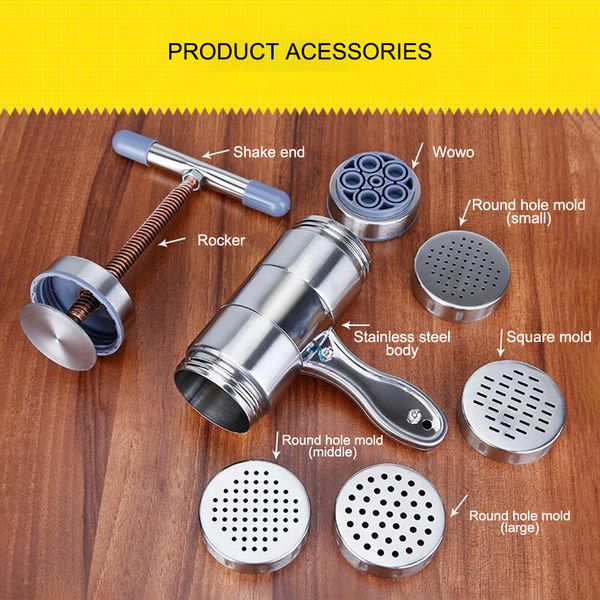 manual stainless steel noodle maker press pasta machine crank cutter fruits juicer cookware making spaghetti kitchen tools
manual stainless steel noodle maker press pasta machine crank cutter fruits juicer cookware making spaghetti kitchen tools