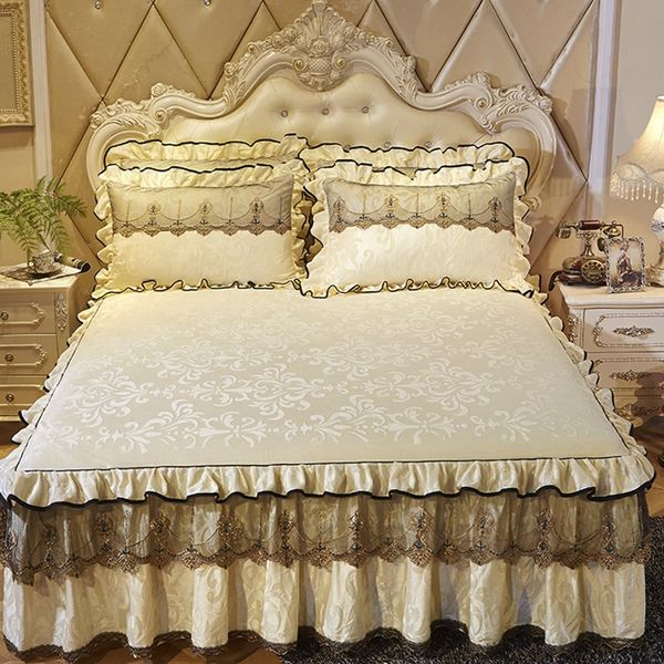 pink princess lace bedspread bed skirt pillowcase 1/3pcs velvet thick girls bedclothes bed sheet wedding bedding home decoration yuu5432
pink princess lace bedspread bed skirt pillowcase 1/3pcs velvet thick girls bedclothes bed sheet wedding bedding home decoration yuu5432