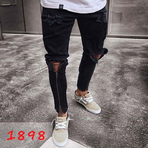 new mens skinny jeans casual slim biker jeans denim knee hole hiphop ripped pants washed 666, Blue
new mens skinny jeans casual slim biker jeans denim knee hole hiphop ripped pants washed 666, Blue