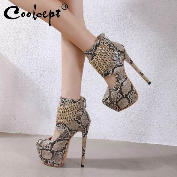 coolcept pumps summer leather round toe platfrom super high heel metal chain snakeskin shoes street pumps female size 34-40, Black
coolcept pumps summer leather round toe platfrom super high heel metal chain snakeskin shoes street pumps female size 34-40, Black